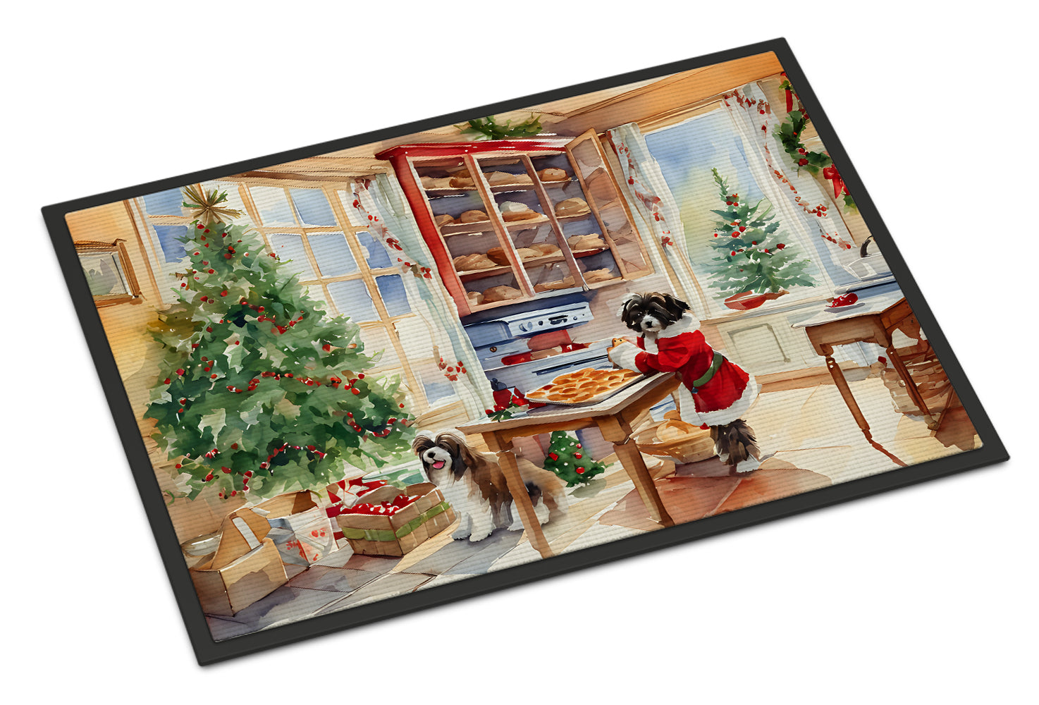 Havanese Christmas Cookies Doormat Indoor Outdoor 24H X 36W Front Door Mat Rugs for Entryway, Non Slip Washable Low Pile,