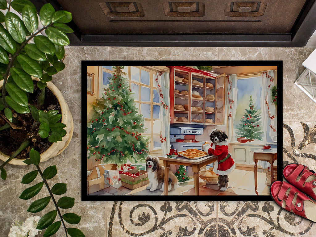 Havanese Christmas Cookies Doormat Indoor Outdoor 24H X 36W Front Door Mat Rugs for Entryway, Non Slip Washable Low Pile,