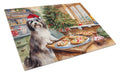 Havanese Christmas Cookies Cutting Board Tempered Glass Kitchen Cutting Surface, Heat Resistant Chopping, Non-Slip Feet, Food Prep & Serving