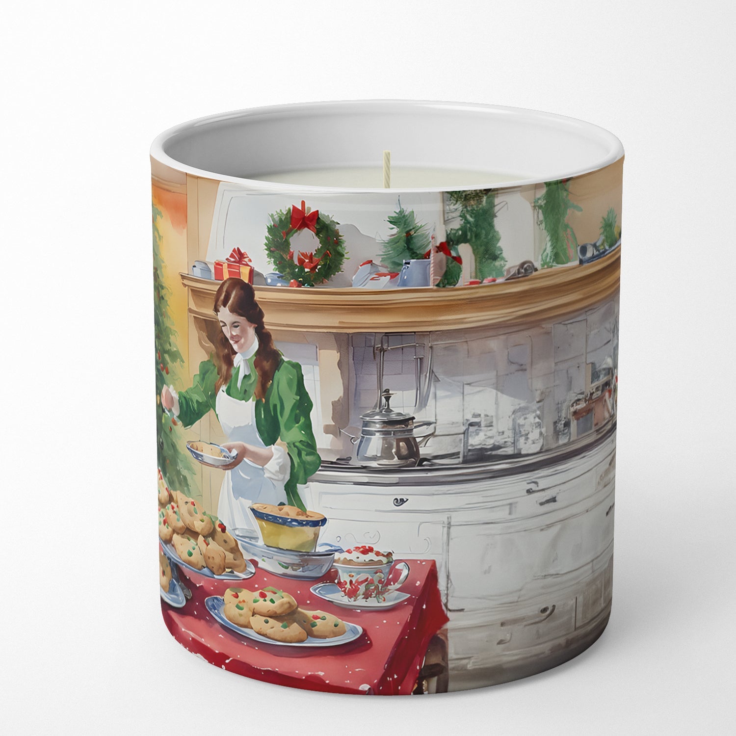Irish Setter Christmas Cookies Decorative Soy Candle Nature Soy Wax Essential Oil Home Decor Ideal for Bedroom Kitchen Bath Office Gift, 10 oz