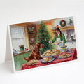 Irish Setter Christmas Cookies Greeting Cards Pack of 8 Blank Cards with Envelopes Whimsical A7 Size 5x7