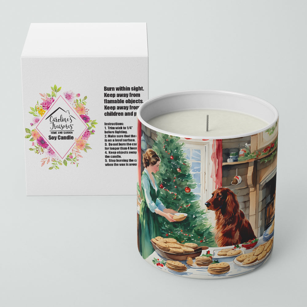 Irish Setter Christmas Cookies Decorative Soy Candle Nature Soy Wax Essential Oil Home Decor Ideal for Bedroom Kitchen Bath Office Gift, 10 oz