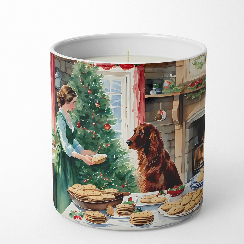 Irish Setter Christmas Cookies Decorative Soy Candle Nature Soy Wax Essential Oil Home Decor Ideal for Bedroom Kitchen Bath Office Gift, 10 oz