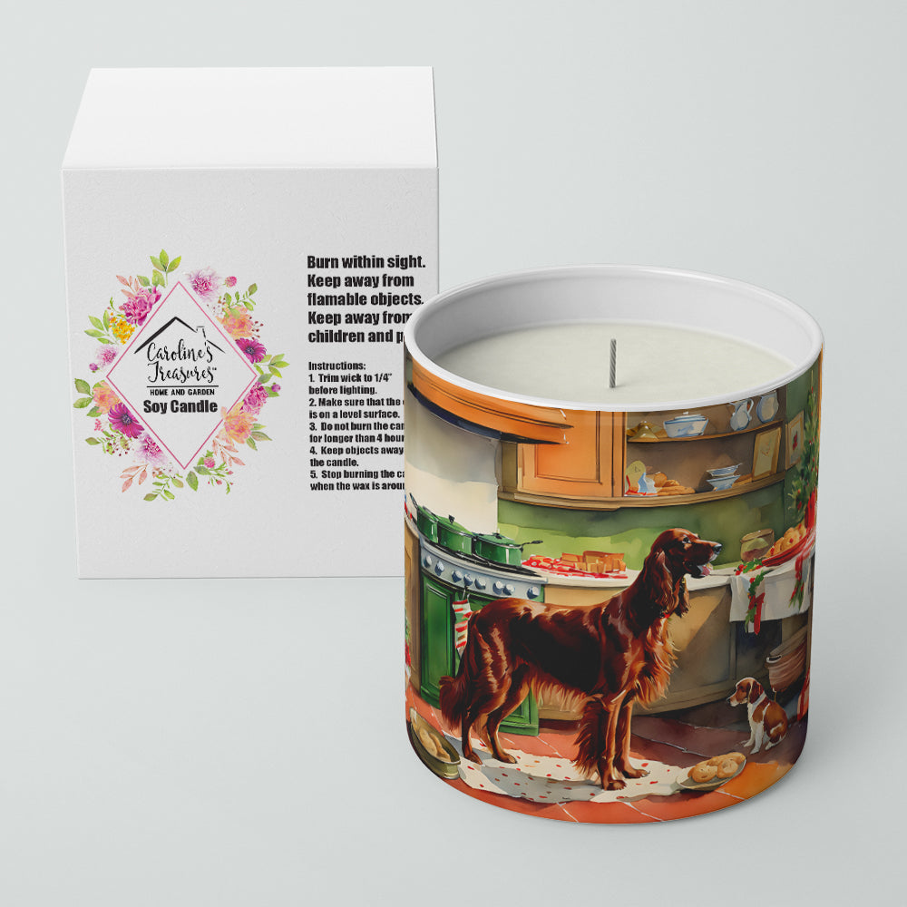 Irish Setter Christmas Cookies Decorative Soy Candle Nature Soy Wax Essential Oil Home Decor Ideal for Bedroom Kitchen Bath Office Gift, 10 oz