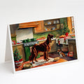 Irish Setter Christmas Cookies Greeting Cards Pack of 8 Blank Cards with Envelopes Whimsical A7 Size 5x7