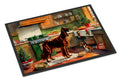Irish Setter Christmas Cookies Doormat Indoor Outdoor 18H X 27W Front Door Mat Rugs for Entryway, Non Slip Washable