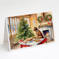 Irish Terrier Christmas Cookies Greeting Cards Pack of 8 Blank Cards with Envelopes Whimsical A7 Size 5x7