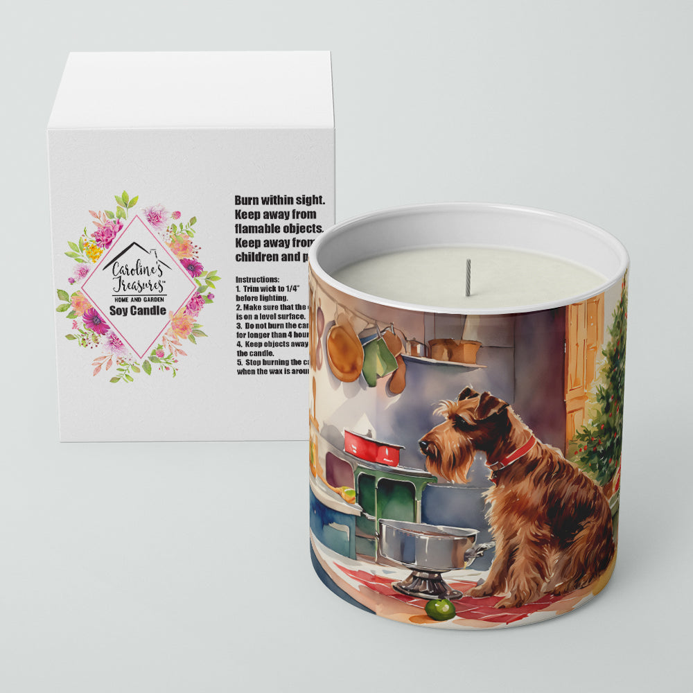 Irish Terrier Christmas Cookies Decorative Soy Candle Nature Soy Wax Essential Oil Home Decor Ideal for Bedroom Kitchen Bath Office Gift, 10 oz
