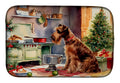 Irish Terrier Christmas Cookies Dish Drying Mat Absorbent Dish Drying Mat Pad for Kitchen Counter Dish Drainer Mat for Countertop, 14 x 21", Multicolor