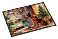 Irish Terrier Christmas Cookies Doormat Indoor Outdoor 18H X 27W Front Door Mat Rugs for Entryway, Non Slip Washable
