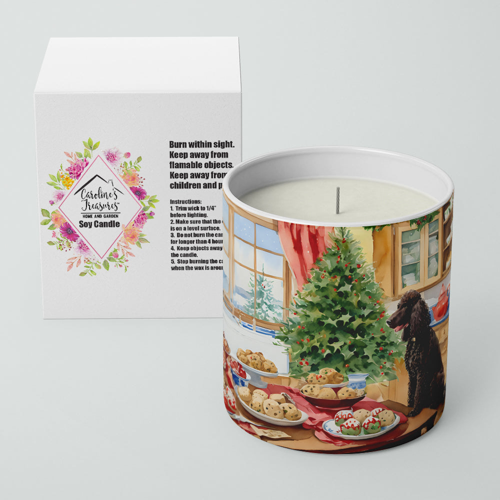 Irish Water Spaniel Christmas Cookies Decorative Soy Candle Nature Soy Wax Essential Oil Home Decor Ideal for Bedroom Kitchen Bath Office Gift, 10 oz