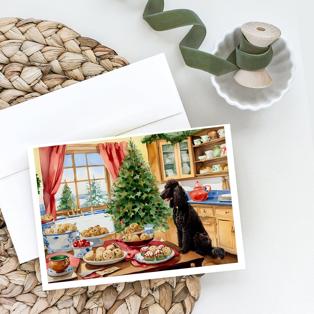 Irish Water Spaniel Christmas Cookies Greeting Cards Pack of 8 Blank Cards with Envelopes Whimsical A7 Size 5x7