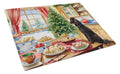 Irish Water Spaniel Christmas Cookies Cutting Board Tempered Glass Kitchen Cutting Surface, Heat Resistant Chopping, Non-Slip Feet, Food Prep & Serving