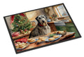 Irish Wolfhound Christmas Cookies Doormat Indoor Outdoor 18H X 27W Front Door Mat Rugs for Entryway, Non Slip Washable