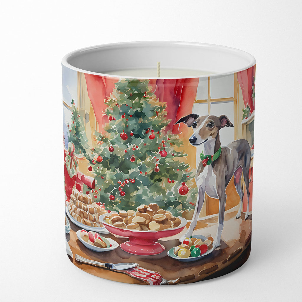 Italian Greyhound Christmas Cookies Decorative Soy Candle Nature Soy Wax Essential Oil Home Decor Ideal for Bedroom Kitchen Bath Office Gift, 10 oz