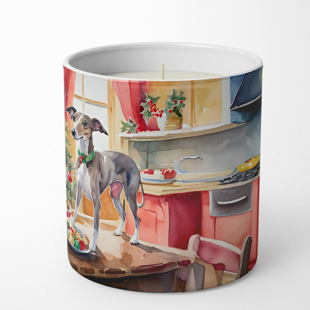 Italian Greyhound Christmas Cookies Decorative Soy Candle Nature Soy Wax Essential Oil Home Decor Ideal for Bedroom Kitchen Bath Office Gift, 10 oz