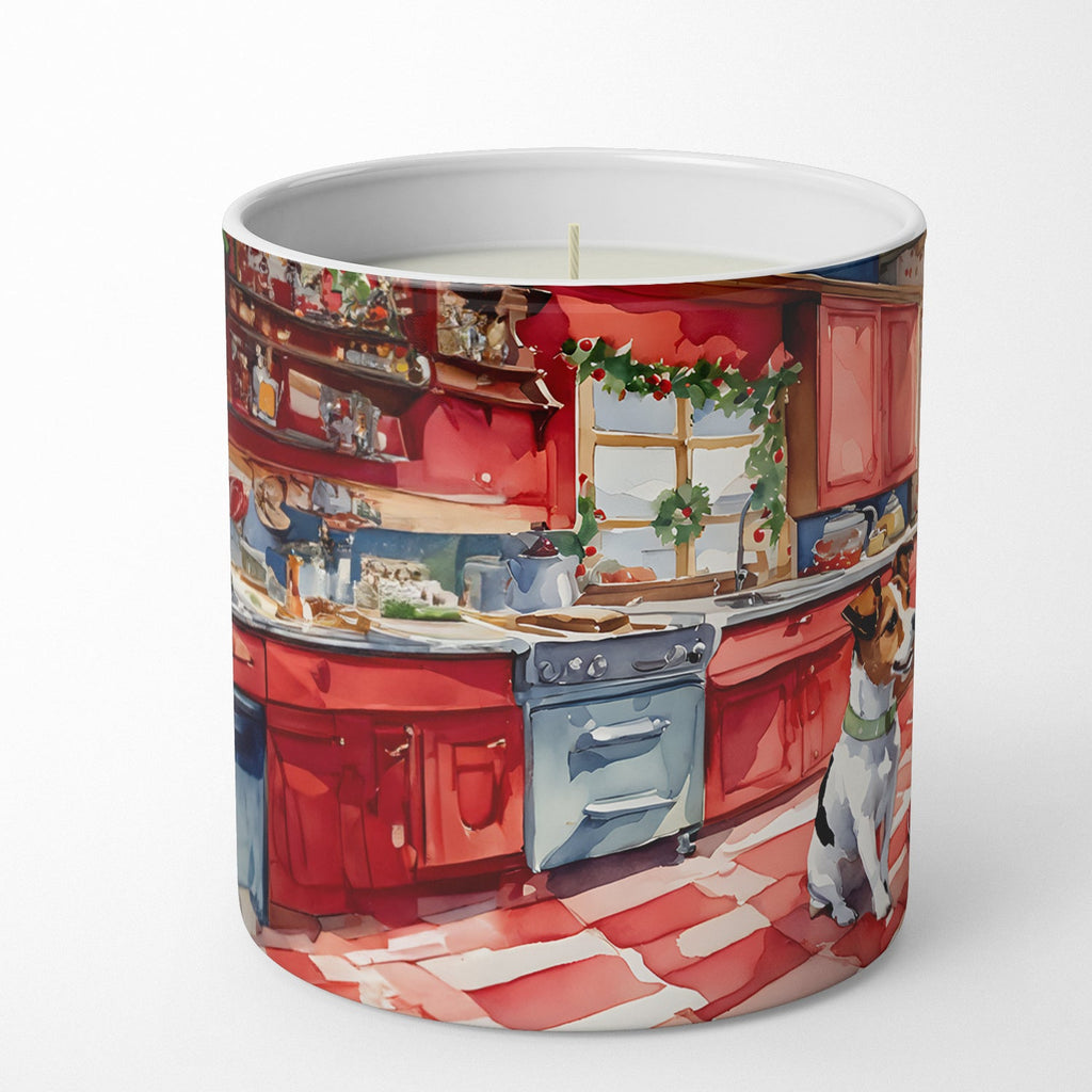 Jack Russell Terrier Christmas Cookies Decorative Soy Candle Nature Soy Wax Essential Oil Home Decor Ideal for Bedroom Kitchen Bath Office Gift, 10 oz