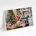 Jack Russell Terrier Christmas Cookies Greeting Cards Pack of 8 Blank Cards with Envelopes Whimsical A7 Size 5x7