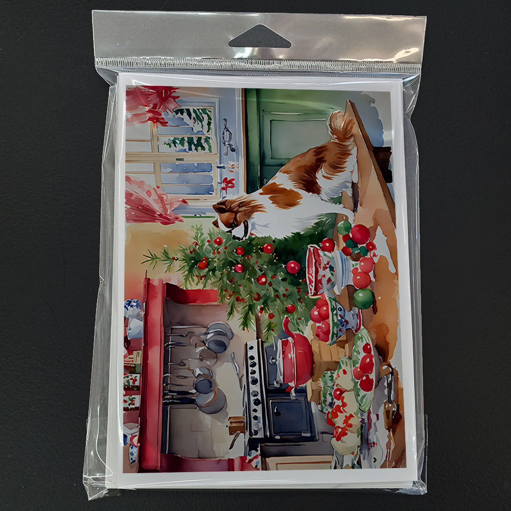 Japanese Chin Christmas Cookies Greeting Cards Pack of 8 Blank Cards with Envelopes Whimsical A7 Size 5x7