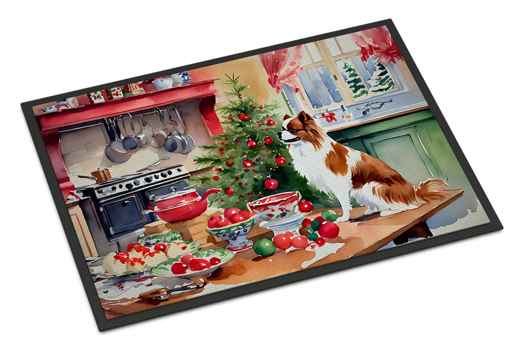 Japanese Chin Christmas Cookies Doormat Indoor Outdoor 24H X 36W Front Door Mat Rugs for Entryway, Non Slip Washable Low Pile,