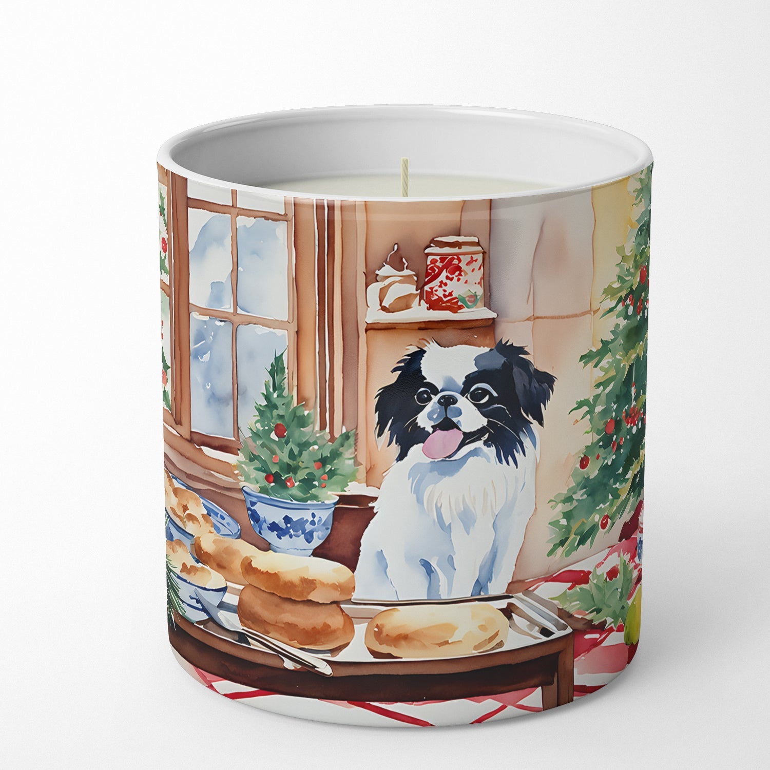 Japanese Chin Christmas Cookies Decorative Soy Candle Nature Soy Wax Essential Oil Home Decor Ideal for Bedroom Kitchen Bath Office Gift, 10 oz