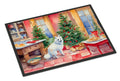 Japanese Spitz Christmas Cookies Doormat Indoor Outdoor 24H X 36W Front Door Mat Rugs for Entryway, Non Slip Washable Low Pile,