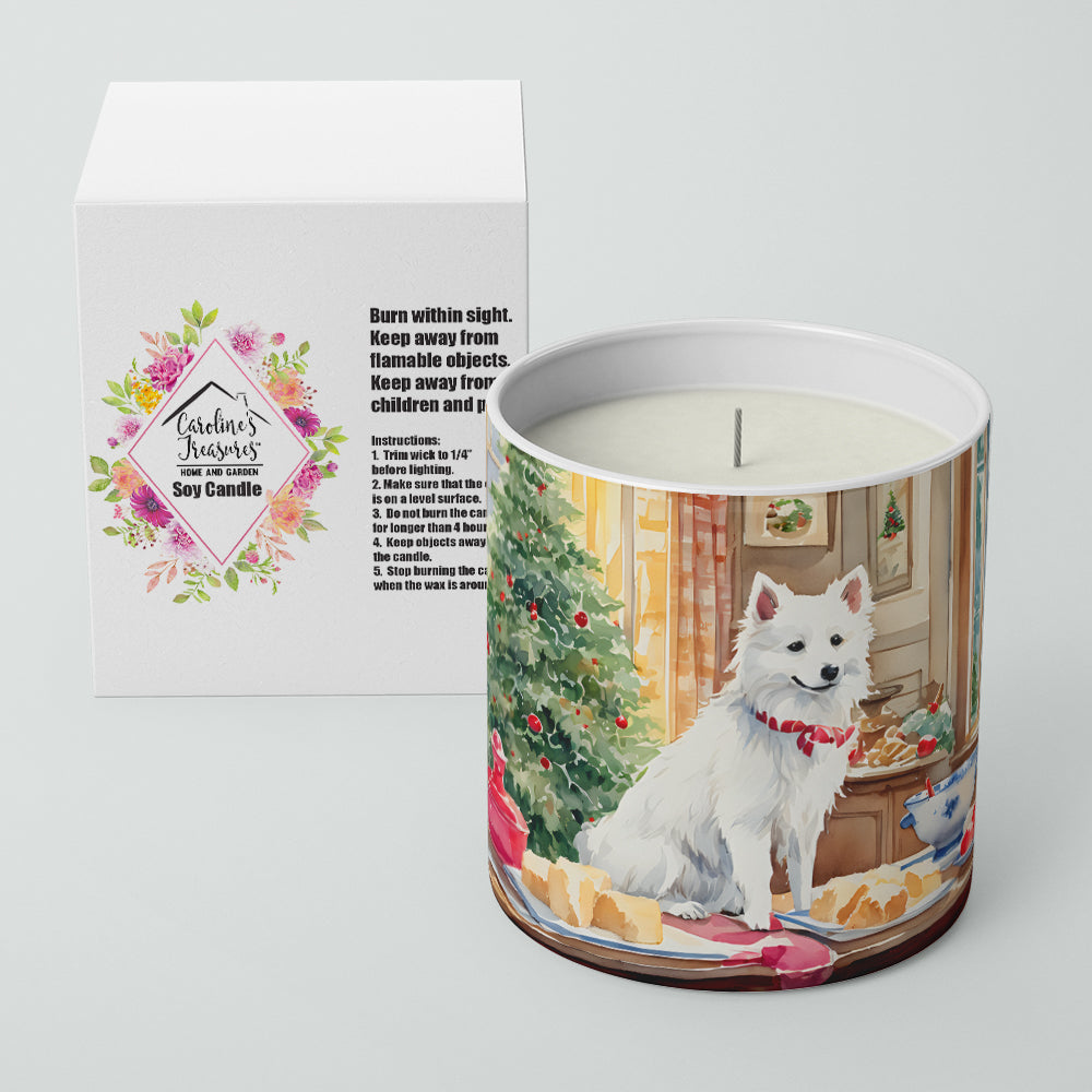 Japanese Spitz Christmas Cookies Decorative Soy Candle Nature Soy Wax Essential Oil Home Decor Ideal for Bedroom Kitchen Bath Office Gift, 10 oz