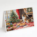Keeshond Christmas Cookies Greeting Cards Pack of 8 Blank Cards with Envelopes Whimsical A7 Size 5x7