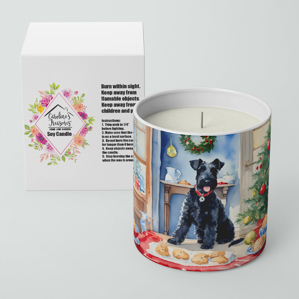 Kerry Blue Terrier Christmas Cookies Decorative Soy Candle Nature Soy Wax Essential Oil Home Decor Ideal for Bedroom Kitchen Bath Office Gift, 10 oz