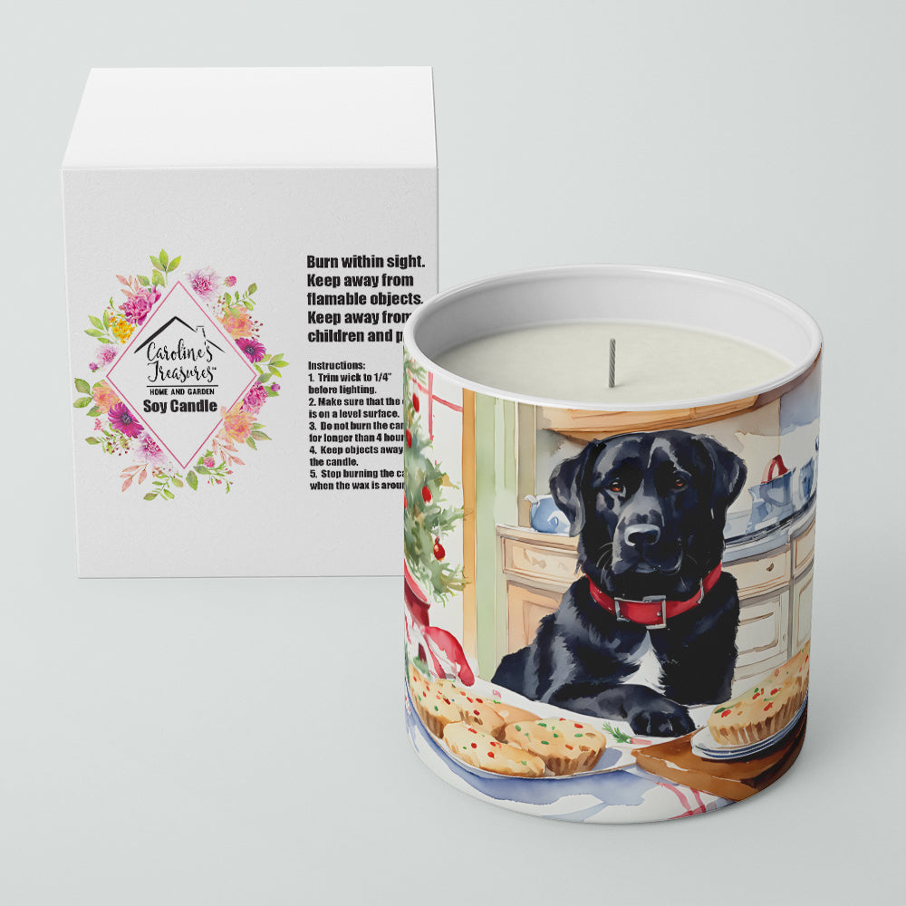 Labrador Retriever Christmas Cookies Decorative Soy Candle Nature Soy Wax Essential Oil Home Decor Ideal for Bedroom Kitchen Bath Office Gift, 10 oz