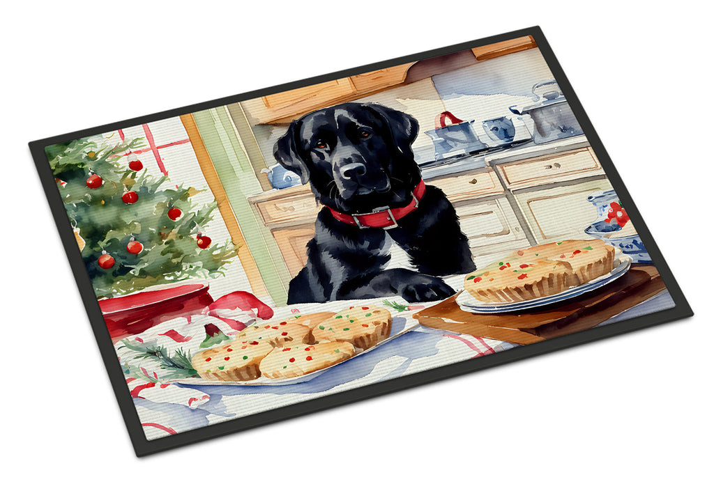 Labrador Retriever Christmas Cookies Doormat Indoor Outdoor 18H X 27W Front Door Mat Rugs for Entryway, Non Slip Washable