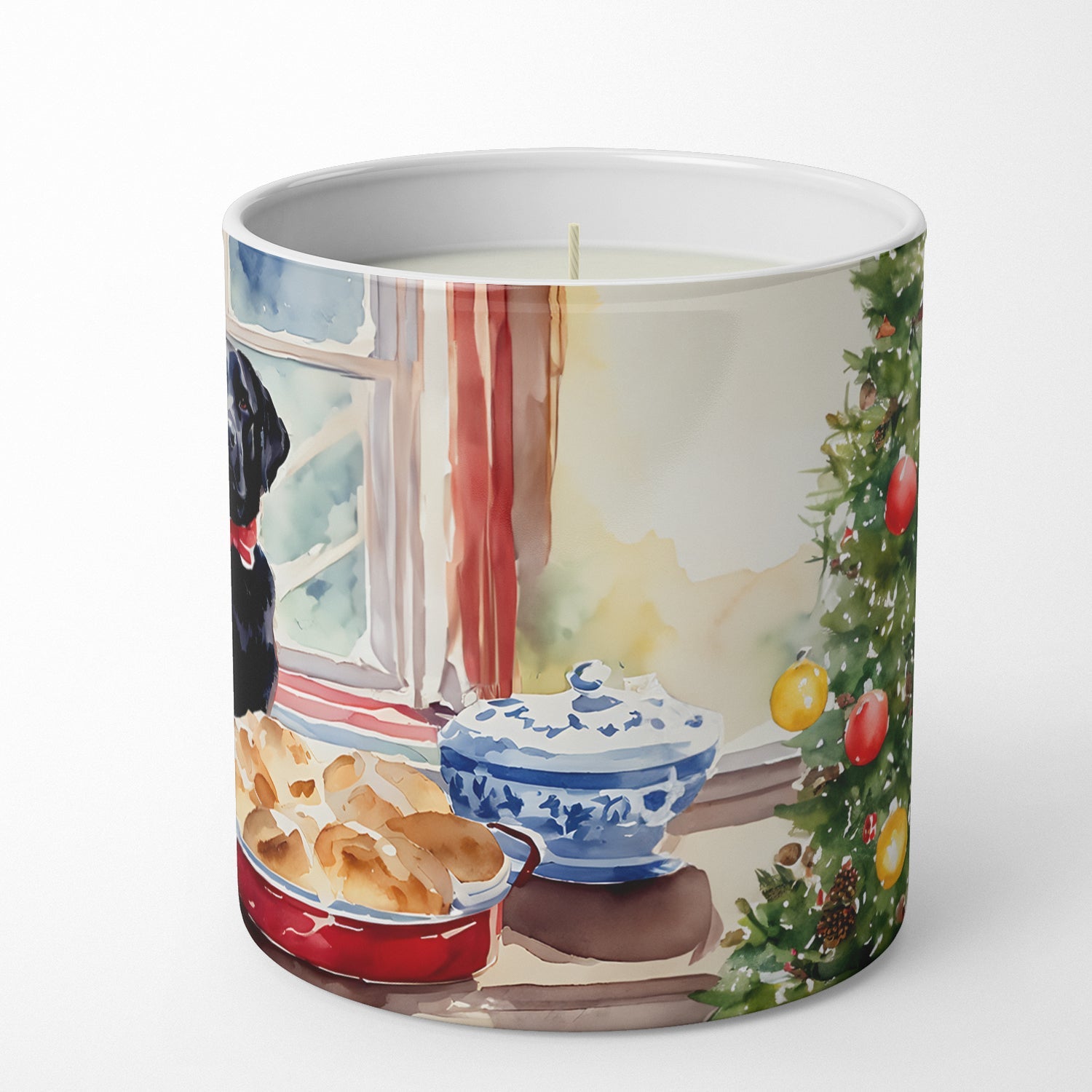 Labrador Retriever Christmas Cookies Decorative Soy Candle Nature Soy Wax Essential Oil Home Decor Ideal for Bedroom Kitchen Bath Office Gift, 10 oz