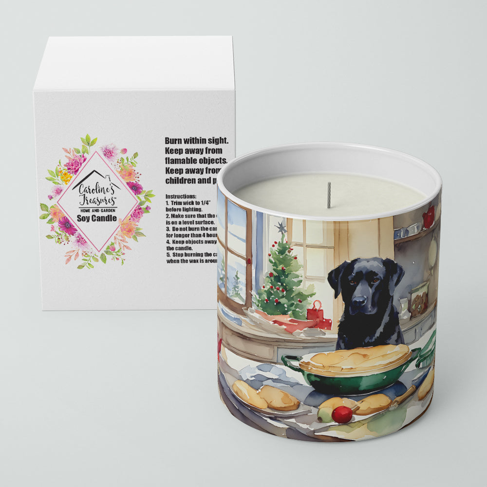 Labrador Retriever Christmas Cookies Decorative Soy Candle Nature Soy Wax Essential Oil Home Decor Ideal for Bedroom Kitchen Bath Office Gift, 10 oz