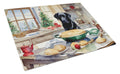 Labrador Retriever Christmas Cookies Cutting Board Tempered Glass Kitchen Cutting Surface, Heat Resistant Chopping, Non-Slip Feet, Food Prep & Serving