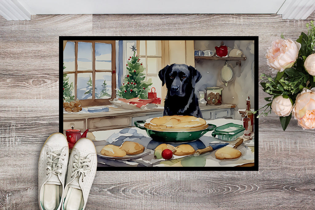 Labrador Retriever Christmas Cookies Doormat Indoor Outdoor 18H X 27W Front Door Mat Rugs for Entryway, Non Slip Washable