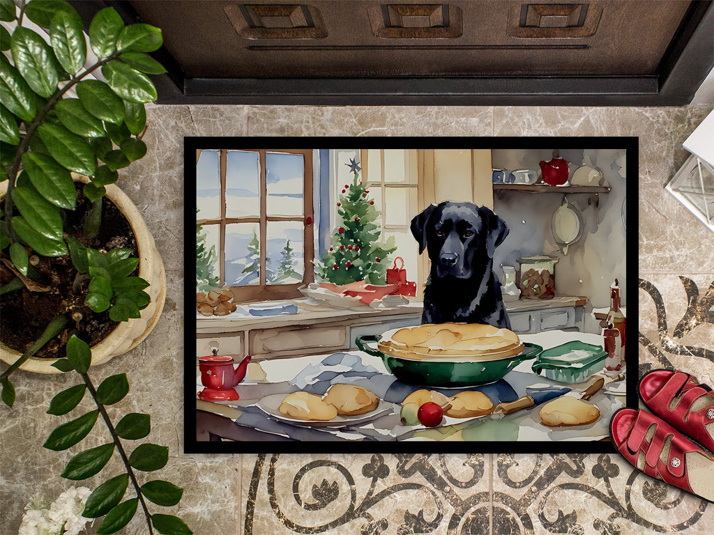 Labrador Retriever Christmas Cookies Doormat Indoor Outdoor 18H X 27W Front Door Mat Rugs for Entryway, Non Slip Washable