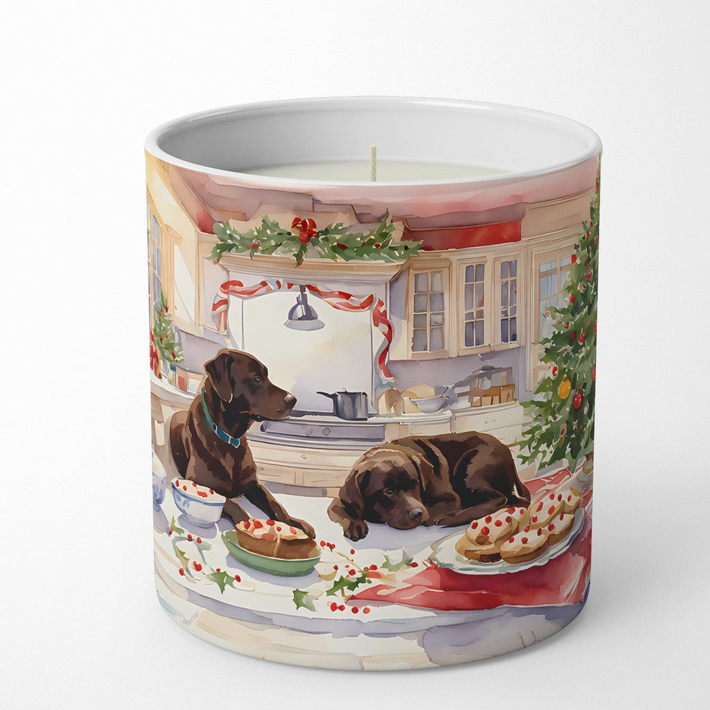 Labrador Retriever Christmas Cookies Decorative Soy Candle Nature Soy Wax Essential Oil Home Decor Ideal for Bedroom Kitchen Bath Office Gift, 10 oz