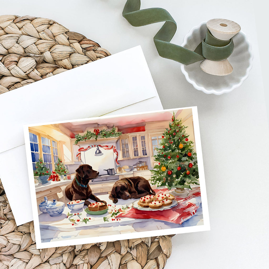 Labrador Retriever Christmas Cookies Greeting Cards Pack of 8 Blank Cards with Envelopes Whimsical A7 Size 5x7
