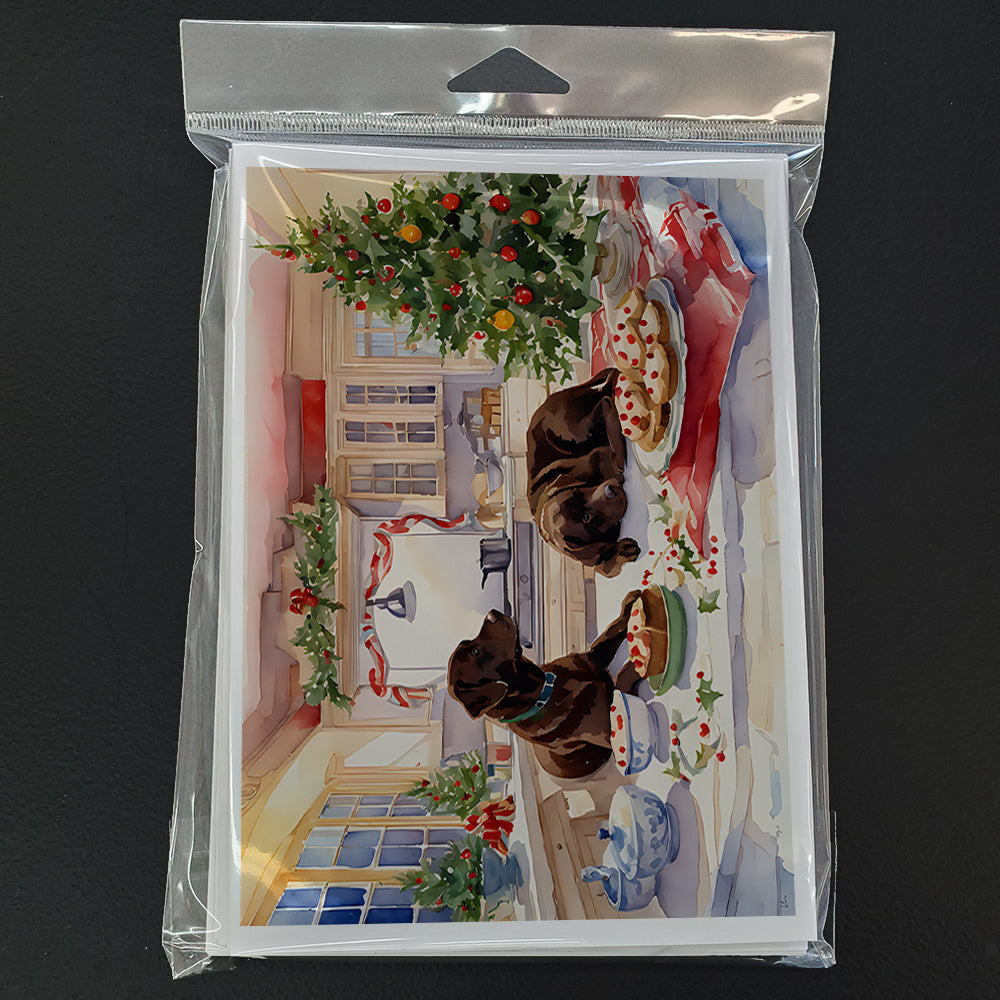 Labrador Retriever Christmas Cookies Greeting Cards Pack of 8 Blank Cards with Envelopes Whimsical A7 Size 5x7
