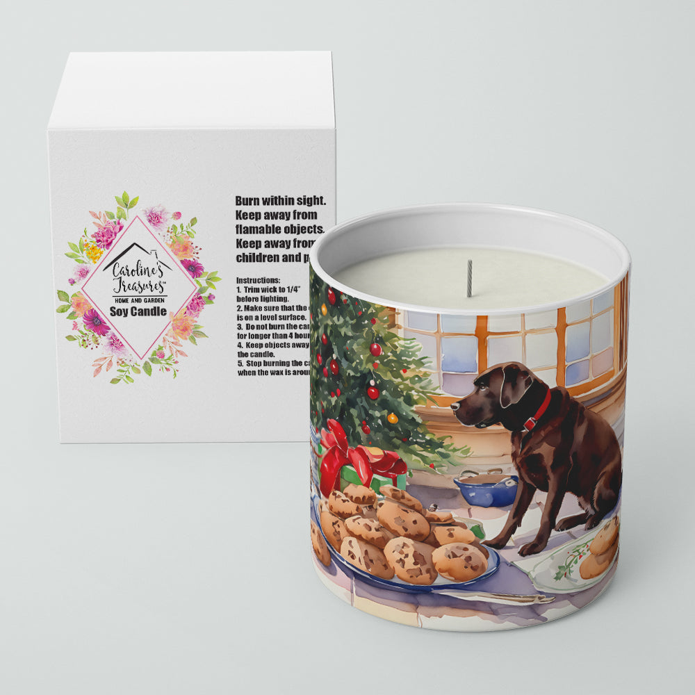 Labrador Retriever Christmas Cookies Decorative Soy Candle Nature Soy Wax Essential Oil Home Decor Ideal for Bedroom Kitchen Bath Office Gift, 10 oz