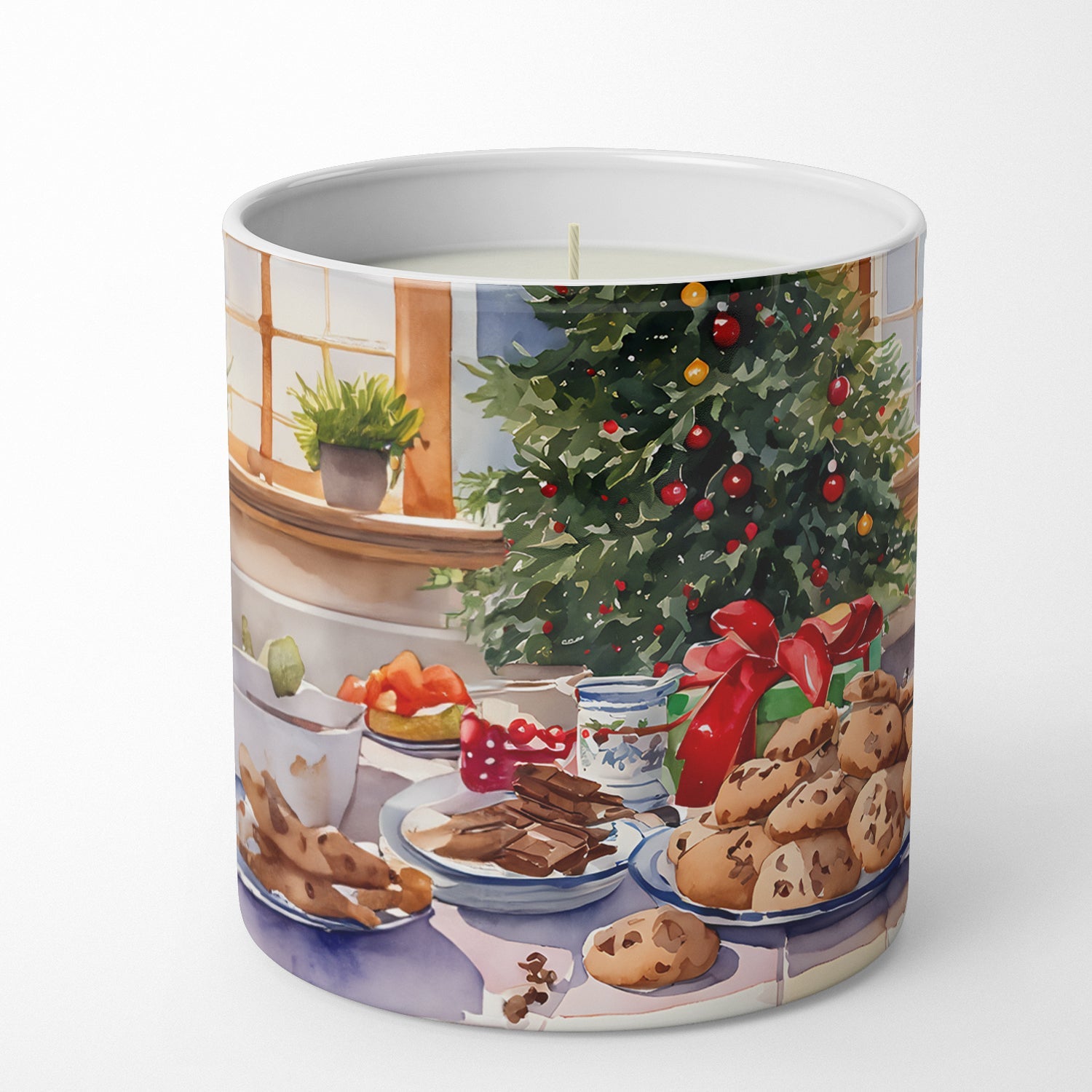 Labrador Retriever Christmas Cookies Decorative Soy Candle Nature Soy Wax Essential Oil Home Decor Ideal for Bedroom Kitchen Bath Office Gift, 10 oz