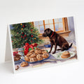 Labrador Retriever Christmas Cookies Greeting Cards Pack of 8 Blank Cards with Envelopes Whimsical A7 Size 5x7