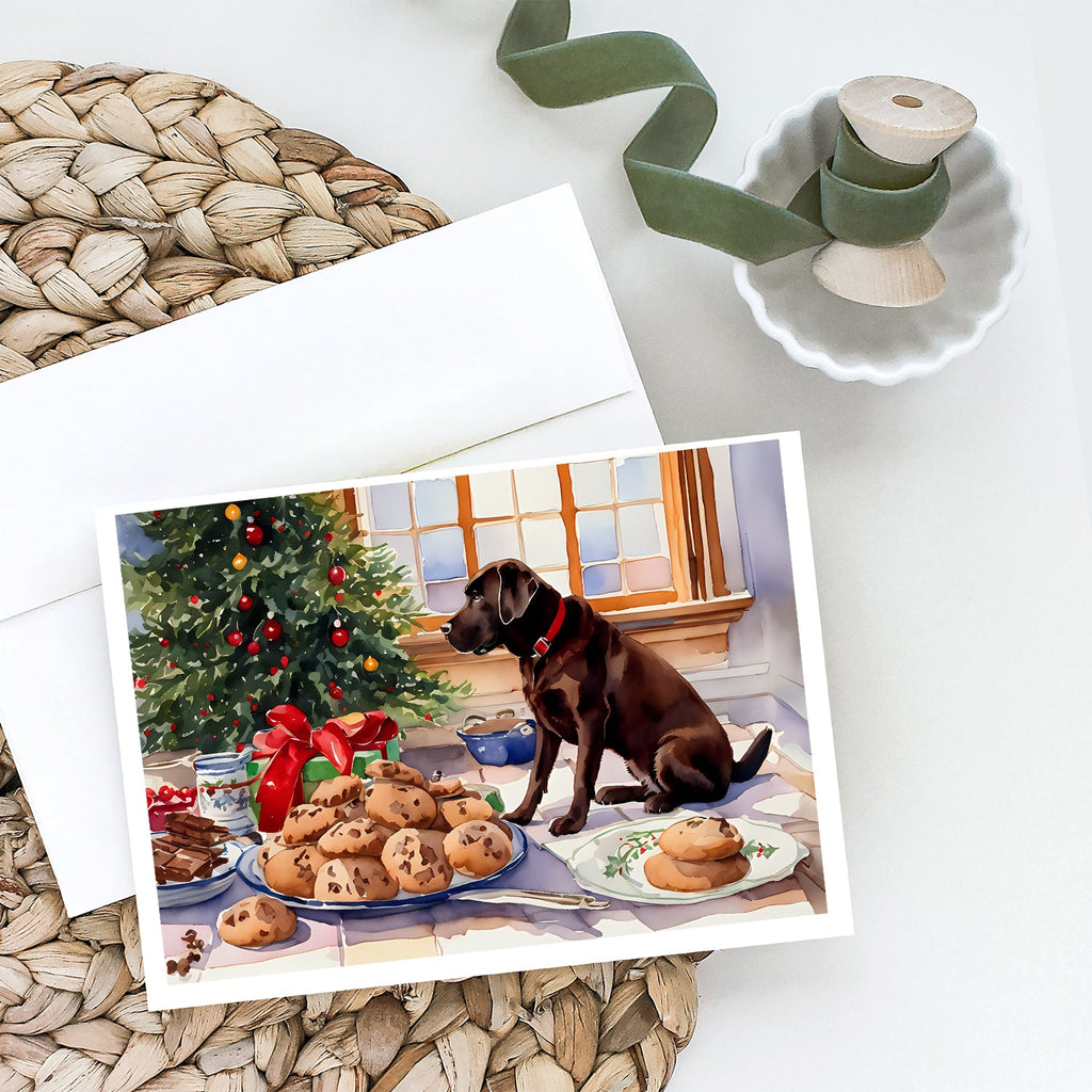Labrador Retriever Christmas Cookies Greeting Cards Pack of 8 Blank Cards with Envelopes Whimsical A7 Size 5x7