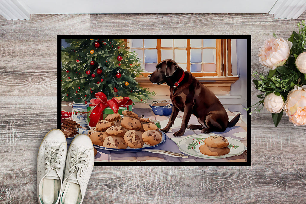 Labrador Retriever Christmas Cookies Doormat Indoor Outdoor 24H X 36W Front Door Mat Rugs for Entryway, Non Slip Washable Low Pile,