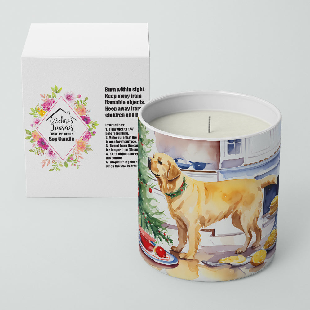 Labrador Retriever Christmas Cookies Decorative Soy Candle Nature Soy Wax Essential Oil Home Decor Ideal for Bedroom Kitchen Bath Office Gift, 10 oz