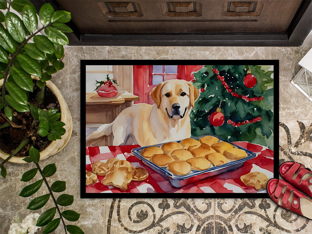 Labrador Retriever Christmas Cookies Doormat Indoor Outdoor 24H X 36W Front Door Mat Rugs for Entryway, Non Slip Washable Low Pile,