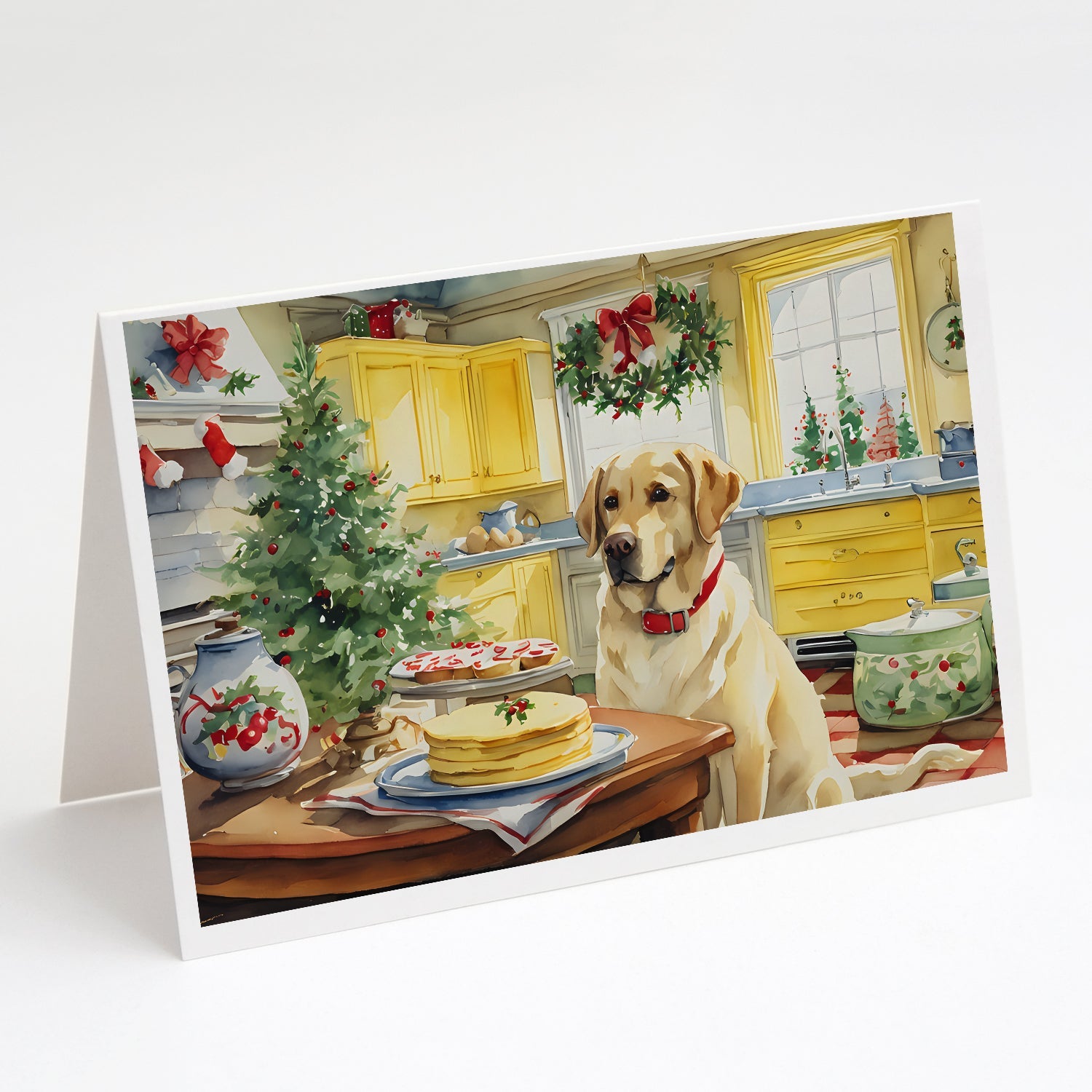 Labrador Retriever Christmas Cookies Greeting Cards Pack of 8 Blank Cards with Envelopes Whimsical A7 Size 5x7