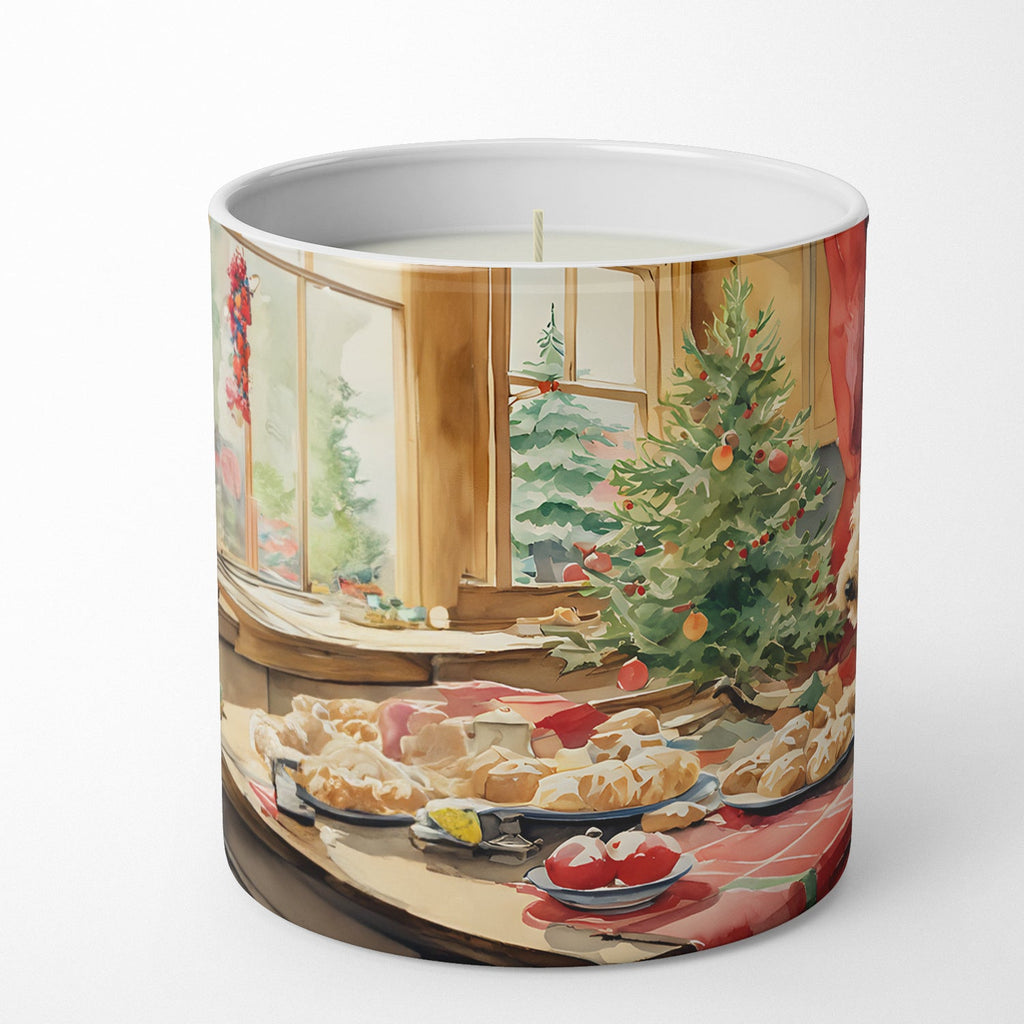 Lakeland Terrier Christmas Cookies Decorative Soy Candle Nature Soy Wax Essential Oil Home Decor Ideal for Bedroom Kitchen Bath Office Gift, 10 oz