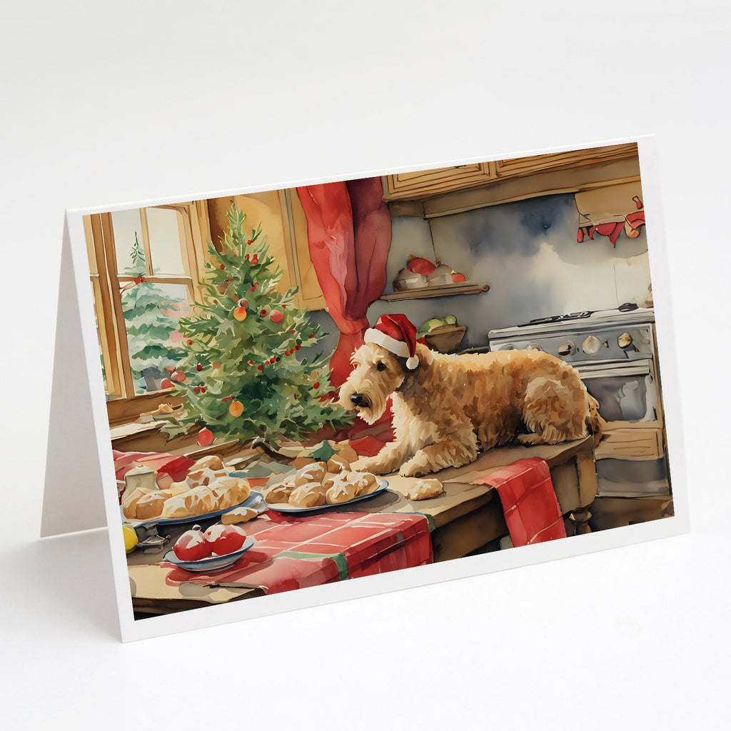 Lakeland Terrier Christmas Cookies Greeting Cards Pack of 8 Blank Cards with Envelopes Whimsical A7 Size 5x7