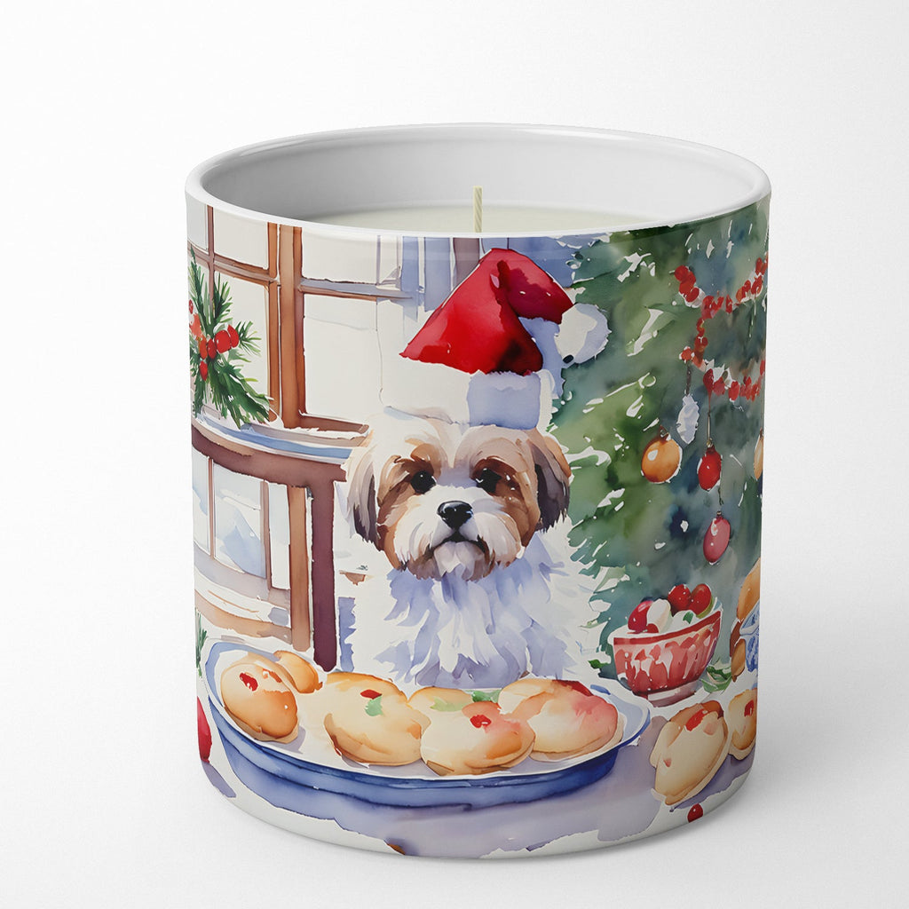 Lhasa Apso Christmas Cookies Decorative Soy Candle Nature Soy Wax Essential Oil Home Decor Ideal for Bedroom Kitchen Bath Office Gift, 10 oz